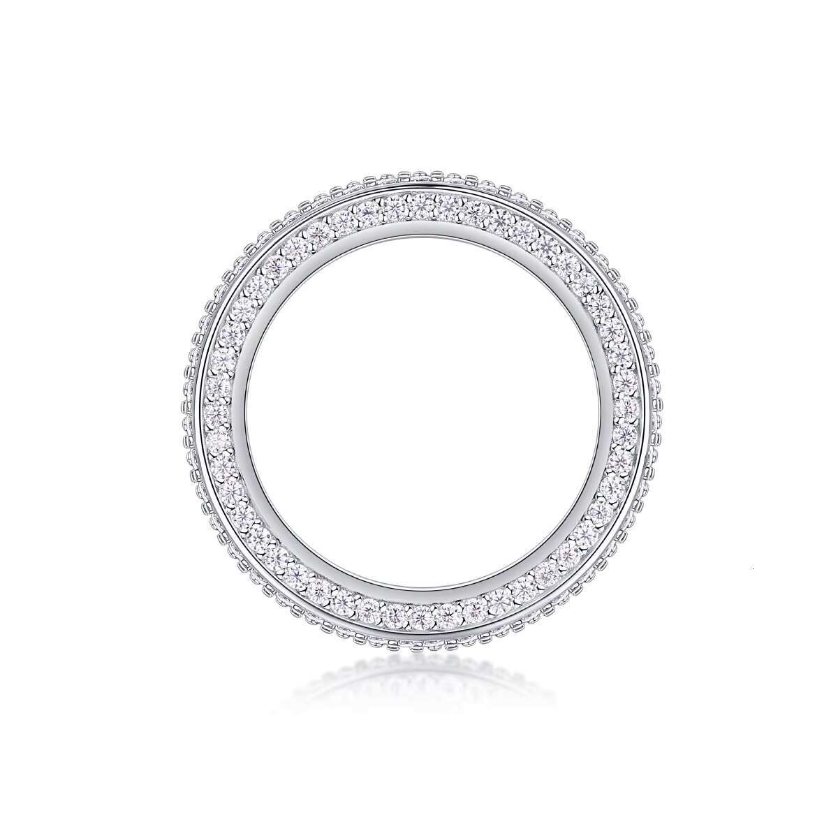 High Quality Diamond Moissanite Rings Customized Women Luxury Fashion Romantic Sterling Silver Ring 925