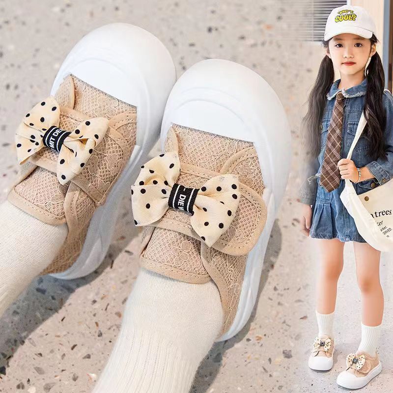Ddmyshoesvip Children S children's shoes Canvas Girls Bowknot Spring New Style Toddler Soft Sole Casual Baby Shoes