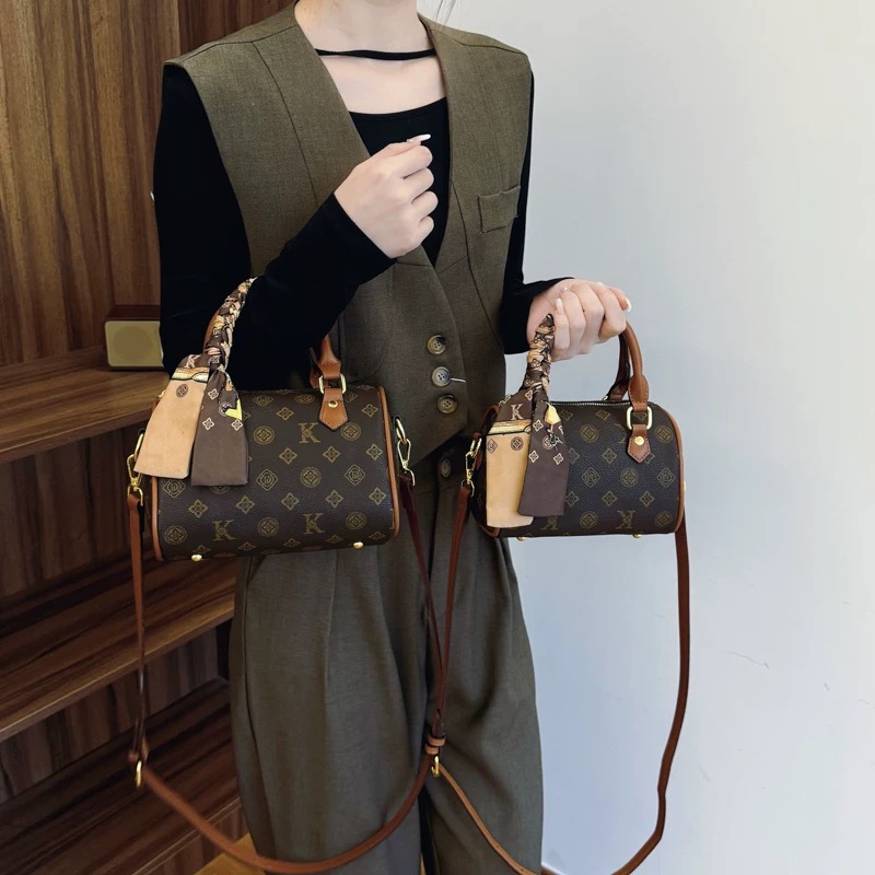 Designer Rowan Classic Old Zipper Closure Tote Mini Women's Bags Leather Crossbody Emed Brown Flower Handbags Top 1