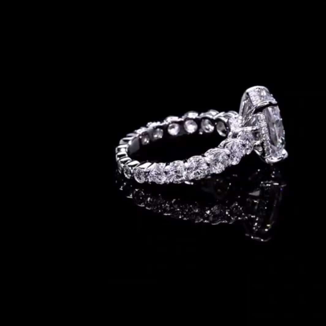 Hip Hop Iced Out Moissanite Stone Gold Plated Custom Rings Design for Women
