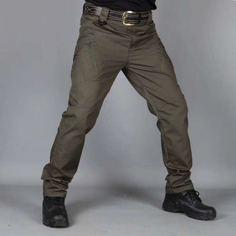 2024 new Tactical Cargo Pants Men Outdoor Waterproof SWAT Combat Camouflage Trousers Casual Multi Pocket Male Work Joggers