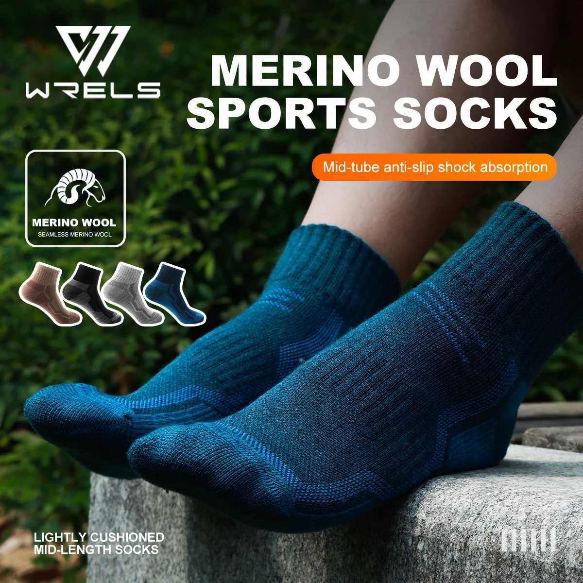 WRELS Merino Wool Thermal Socks Winter Warm Ski Hiking Snowboarding Climbing Compression Sports Socks Thick Merino Wool Socks Z250610