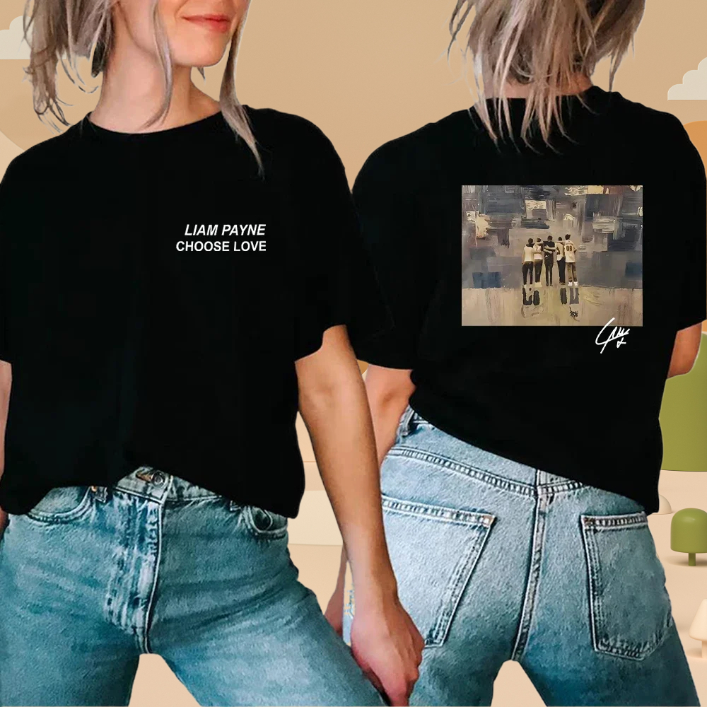 Liam Payne Choose Love 2 Side Designer T-Shirts Vintage Vintage Liam Payne Tribute Shirt Aesthetic Clothes Unisex Short Sleeves Tops 2025 New