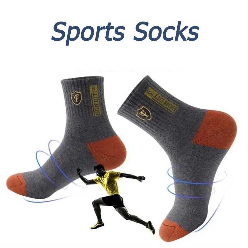 5 Pairs Spring And Fall Mens Sports Socks Summer Leisure Sweat Absorbent Comfortable Thin Breathable Basketball Socks EU 38-43 Z250610
