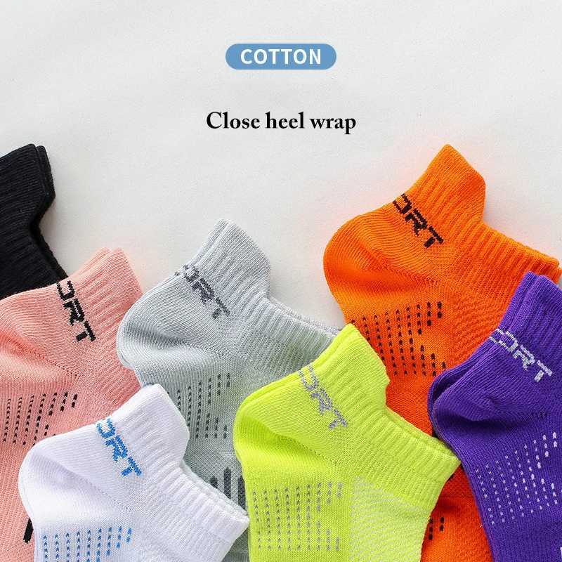 3Pairs/Lot Running Socks for Men and Women Basketball Breathable Anti-Slip Sports Fitness Cycling Walking Cotton Athletic No Sweat Socks Z250610
