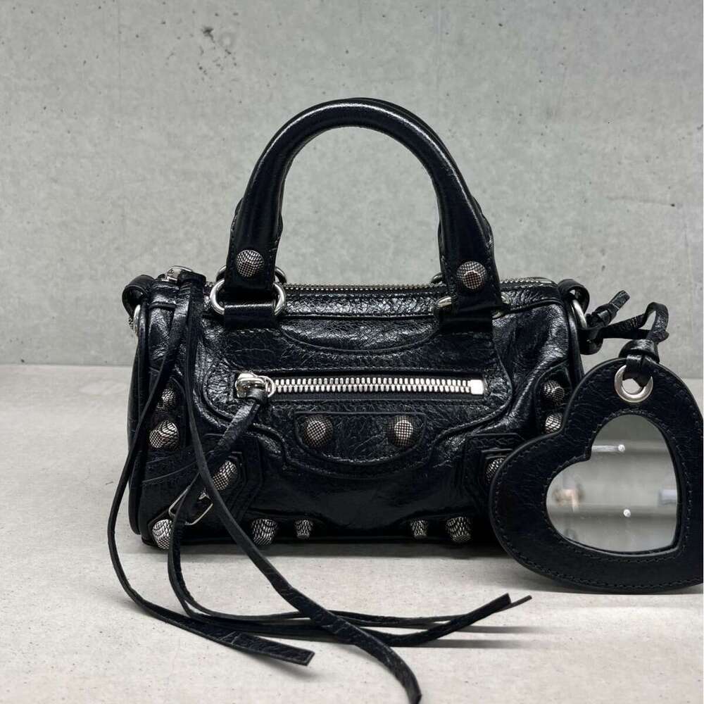 New Trendy Fashion Versatile Motorcycle Mini Bowling Design Handbag Crossbody Bag for Women Niche