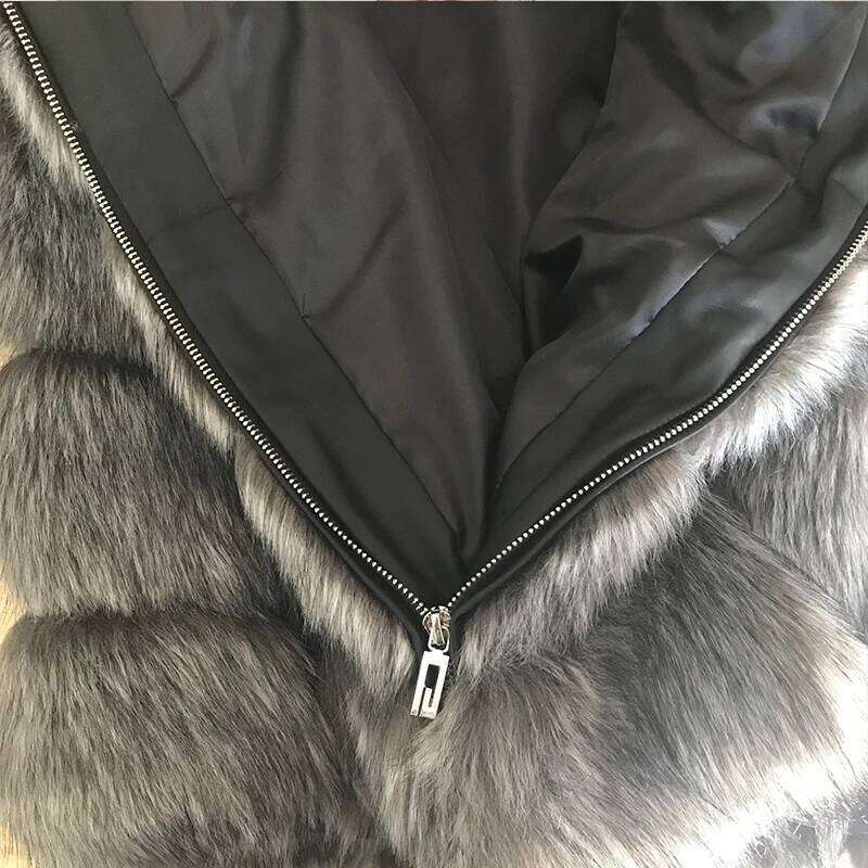 HJQJLJLS 2021 Winter Women Fashion Removable PU Sleeve Faux Coat Thick Warm Artifical Overcoat Female Fake Fur Jacket