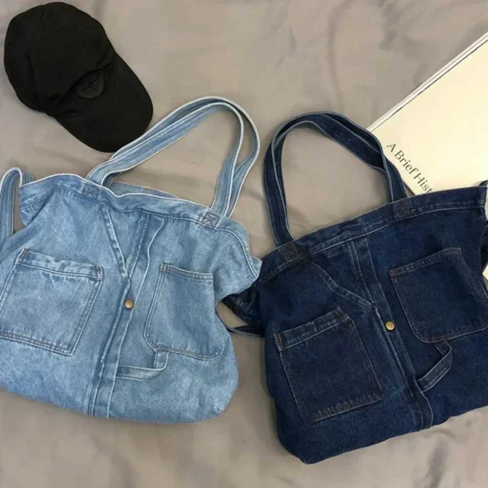 Denim Shoulder Bags for Women Casual Jeans Bags Designer Tote Crossbody Luxury Handbags Denim Shopping Bag Bolsos Para Mujer 2024 XJ250610