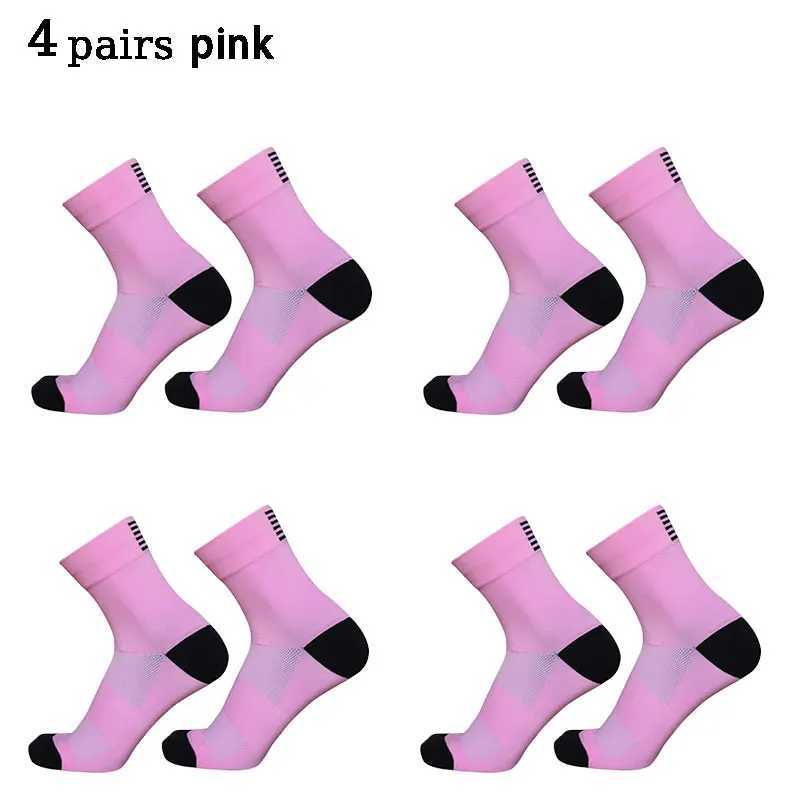 4 pairs of short breathable mesh men and women cycling socks professional brand sports cycling road cycling mens socks Z250610