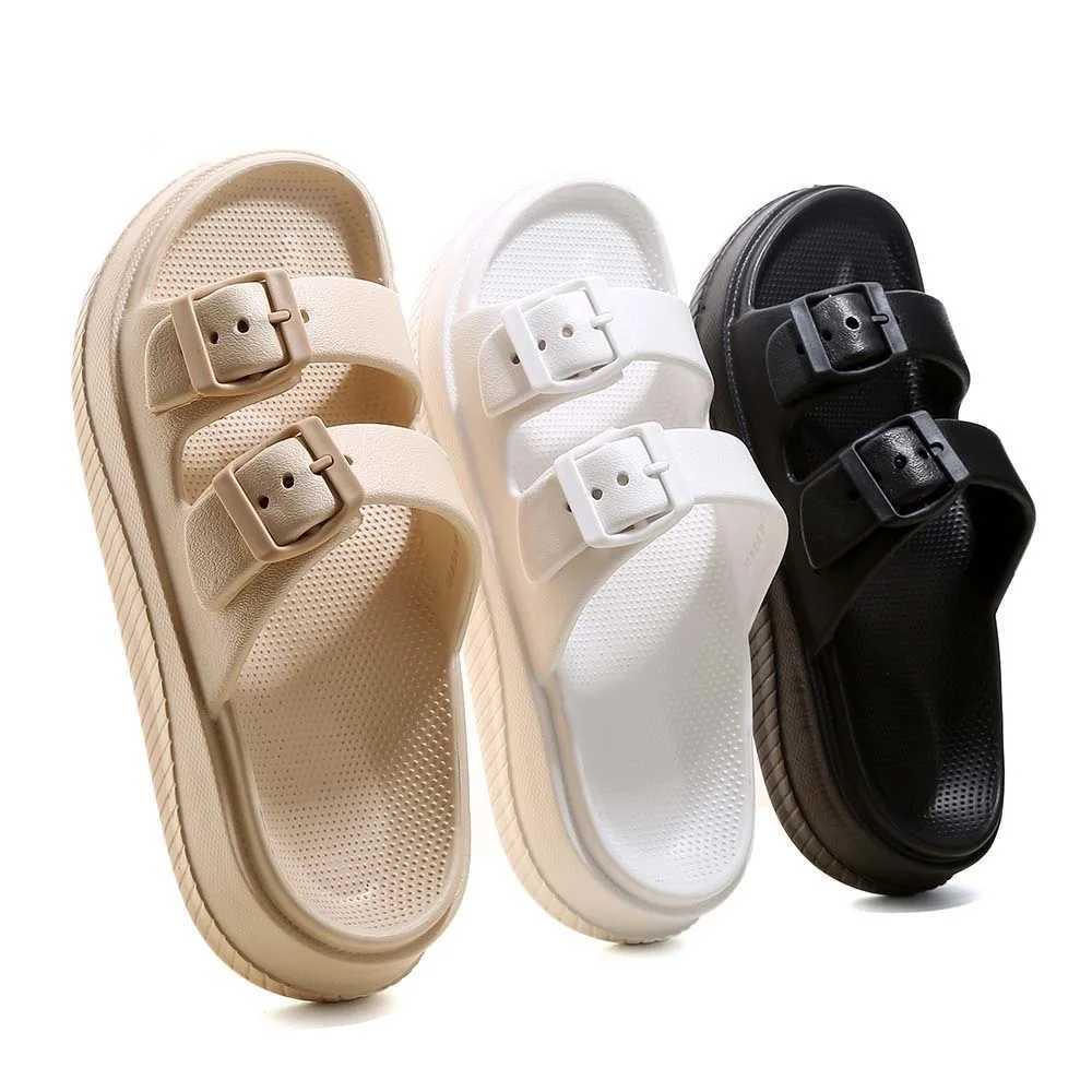 Double Band Slippers For Womens Men Summer EVA Cloud Sandals Woman Thick Platform Slides 2025 Mens Beach N Slip Flip Flops XJ250610