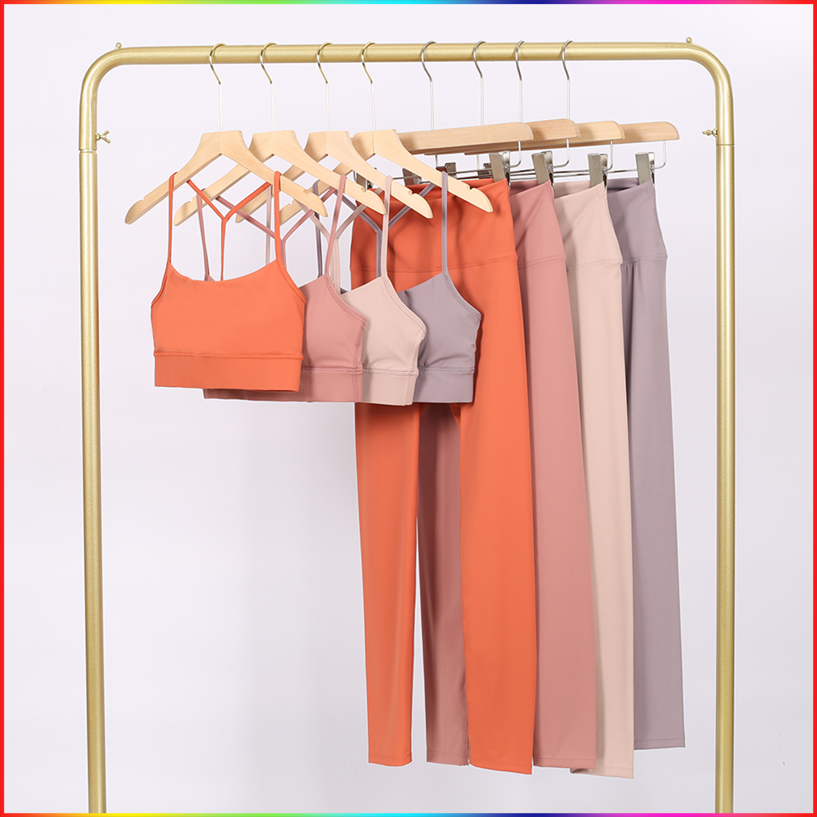 Women Yoga Sets lingerie Fitness Leggings U/Y-shaped Sexy Vest Soft High Waist Elastic Sportswear Outfits Pants Gym Suits Exercise & Fitness Wea Tracksuits
