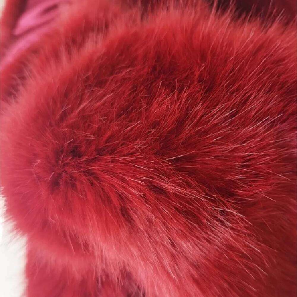 Winter Red Turn down Collar Lapel Hairy Shaggy Soft Faux Fur Coat Women Full Sleeve Furry Warm Jacket Short Outerwear