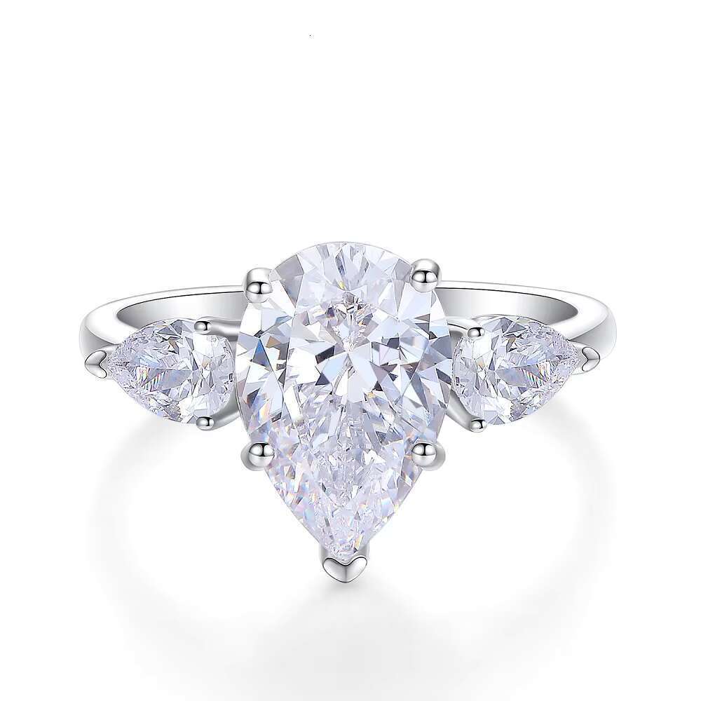DHcollections Sparkling Stone Jewelry Marquise Moissanite Dia Engagement Ring 14k Yellow Gold for Women