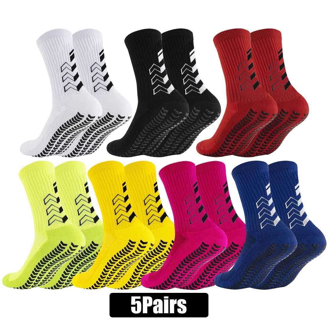 5Pairs Men Women Non Slip Grip SOCKS Exceptional Basketball with Odor Resistance Z250610