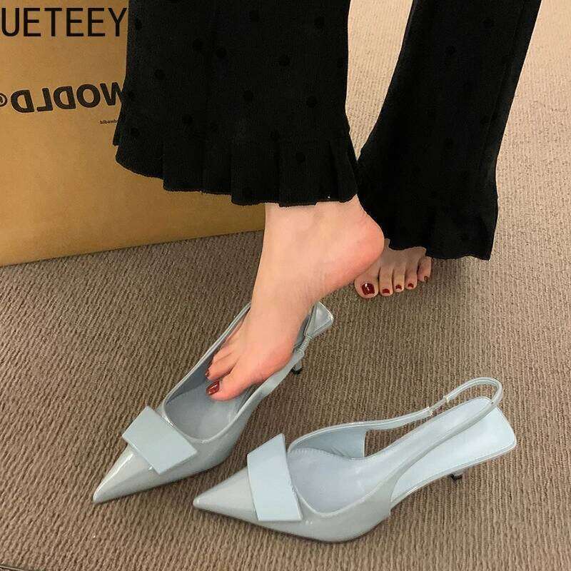 2025 Summer High Heel Women Sandals Fashion Pointed Toe Singbacks Design Style Banquet Party Sandalias Shoes
