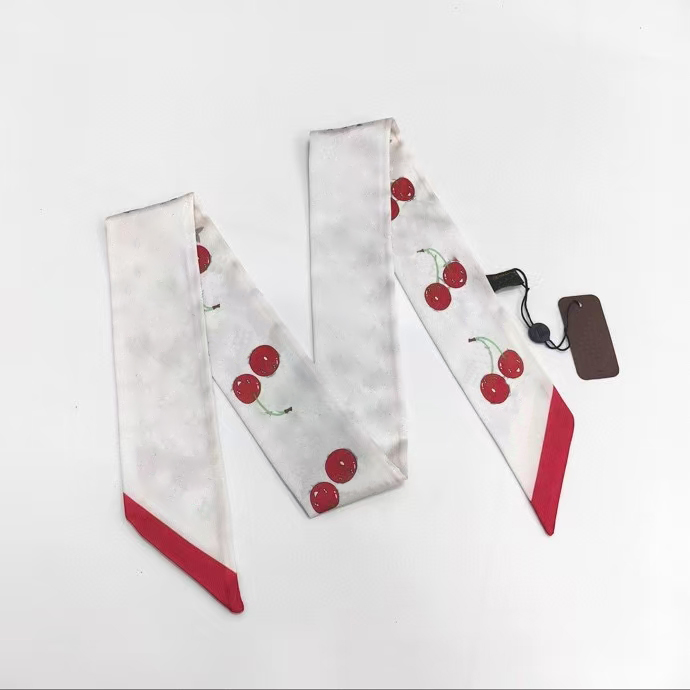 Scarves Silk Designer Oriental Cherry Women Fashion Scarf Square Summer New Style Silk Womens Ribbons For Work Travel Outdoor And Home Headband 04 A5e