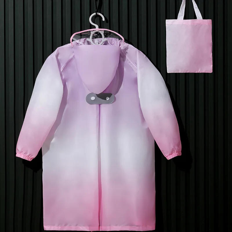 70-170CM Gradient Waterproof Cartoon Raincoat for Children Kindergarten Primary Children Schoolbags Position Poncho Fashion 250611