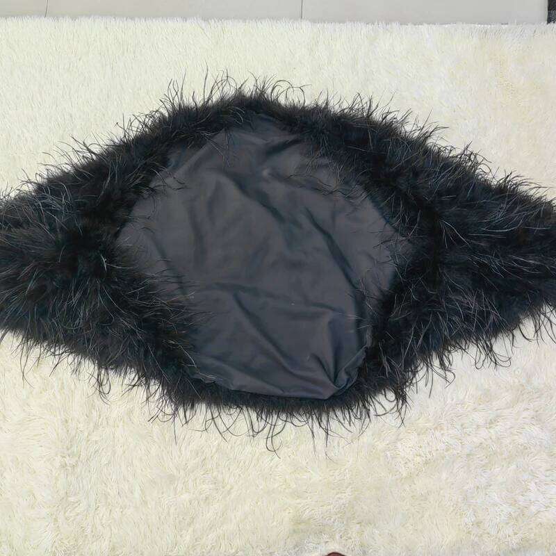 Latest Ostrich Feather Sleeved Cardigan 70 Centimeters Long And Handmade. The Jacket Is Elegant, Comfortable, Casual