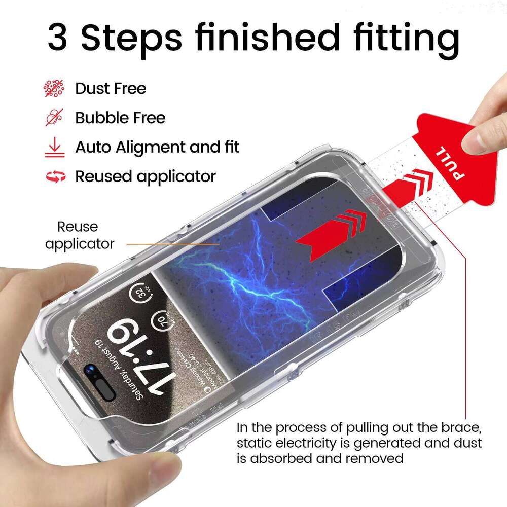 Proof for iphone 17 16 Pro Max Easy Install Privacy Screen Protector Dust Free Without Bubbles