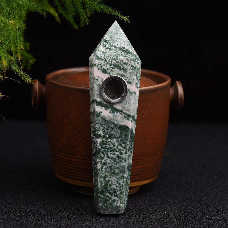 90g Natural Quartz Clear crystal smoking pipe tobacco pipe point wand cigarette Beautiful