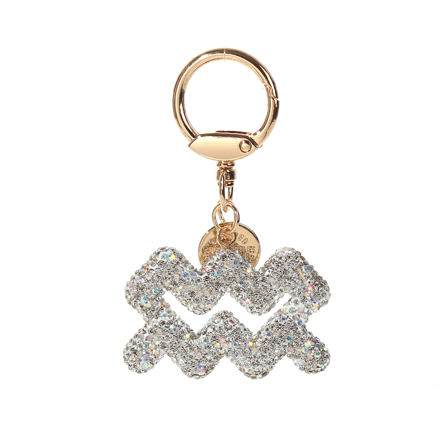 Fashion shiny car keychain diamond encrusted constellation keychain exquisite personalized key decorative book bag bag pendant jewelry couple jewelry 