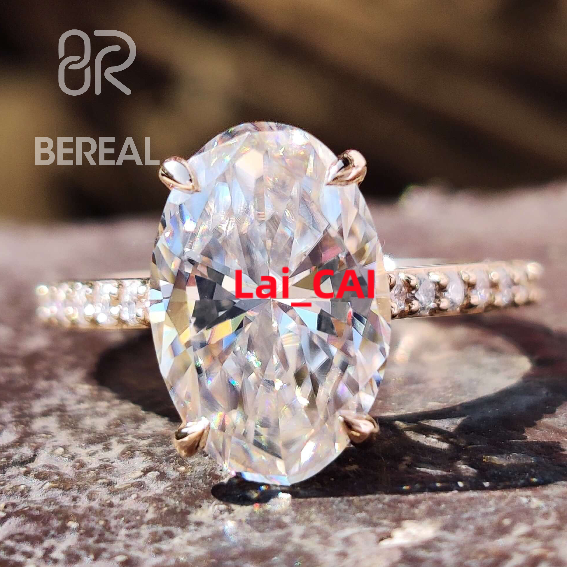 GIA IGI Certified Lab Grown Diamond Solitaire Ring Women 10K 14K 18K Gold Radiant Oval Vvs Lab Created Diamond Engagement Ring