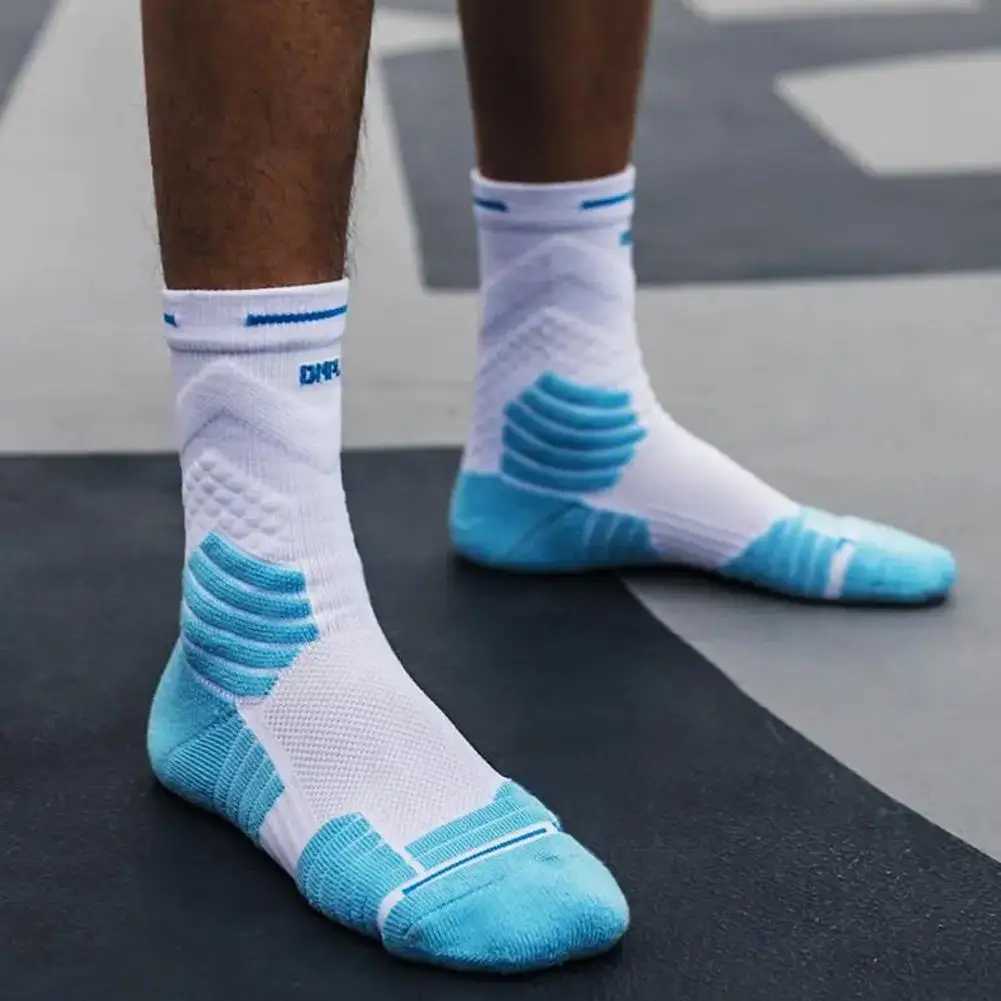 Bullfight 2.0 Mens High-top Sports Towel Basketball Socks Bottom Practical Professional Long-tube Mid-tube Elite Thick Running Z250610