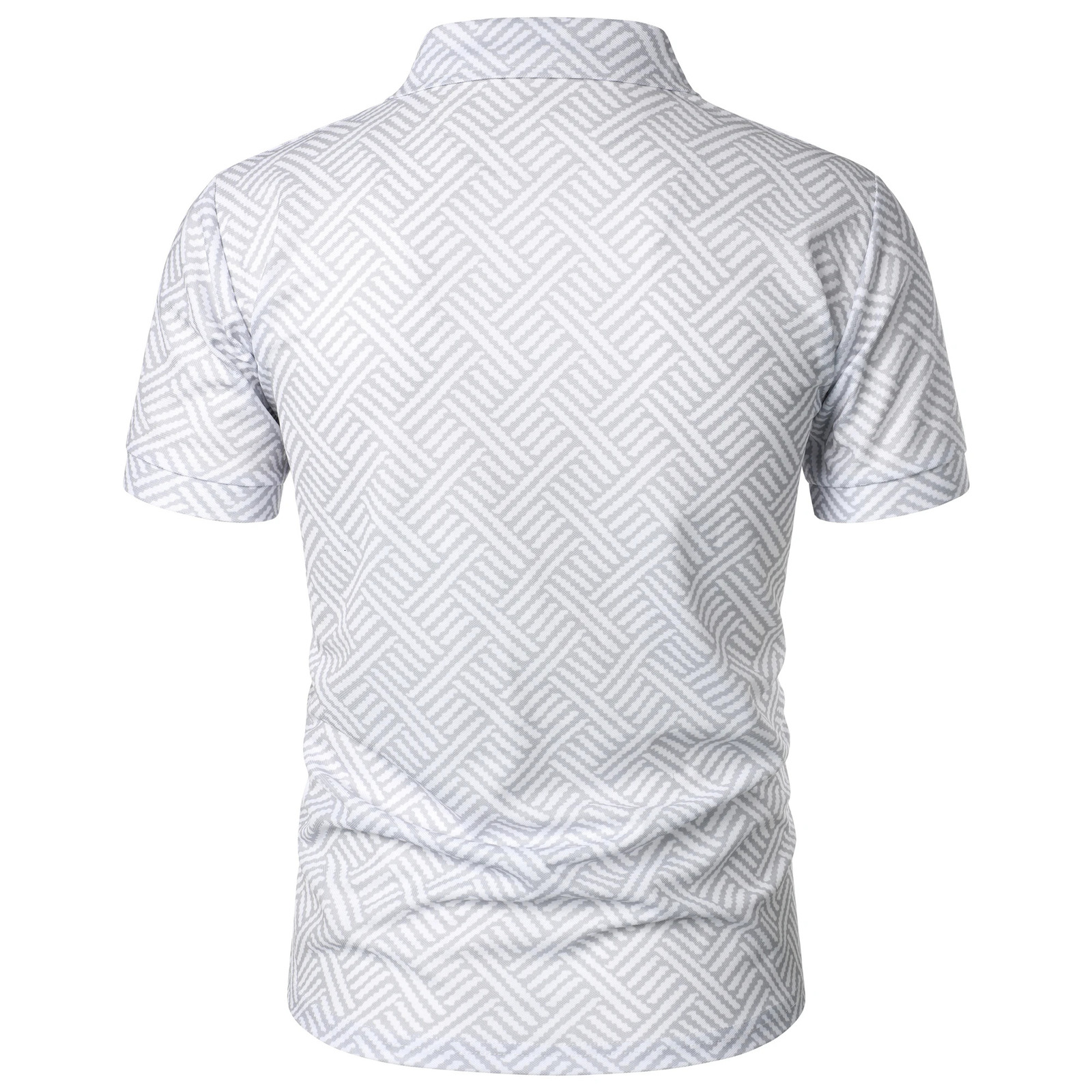Mens summer fashion casual 3D printed Polo shirt lapel top shortsleeved 250610
