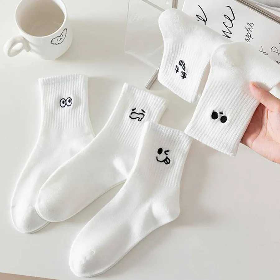 5Pcs/10Pc/20Pcs Casual Mens Spring And Summer Deodorant Absorbent Mid-tube Socks Breathable Casual White Durable Socks Z250610