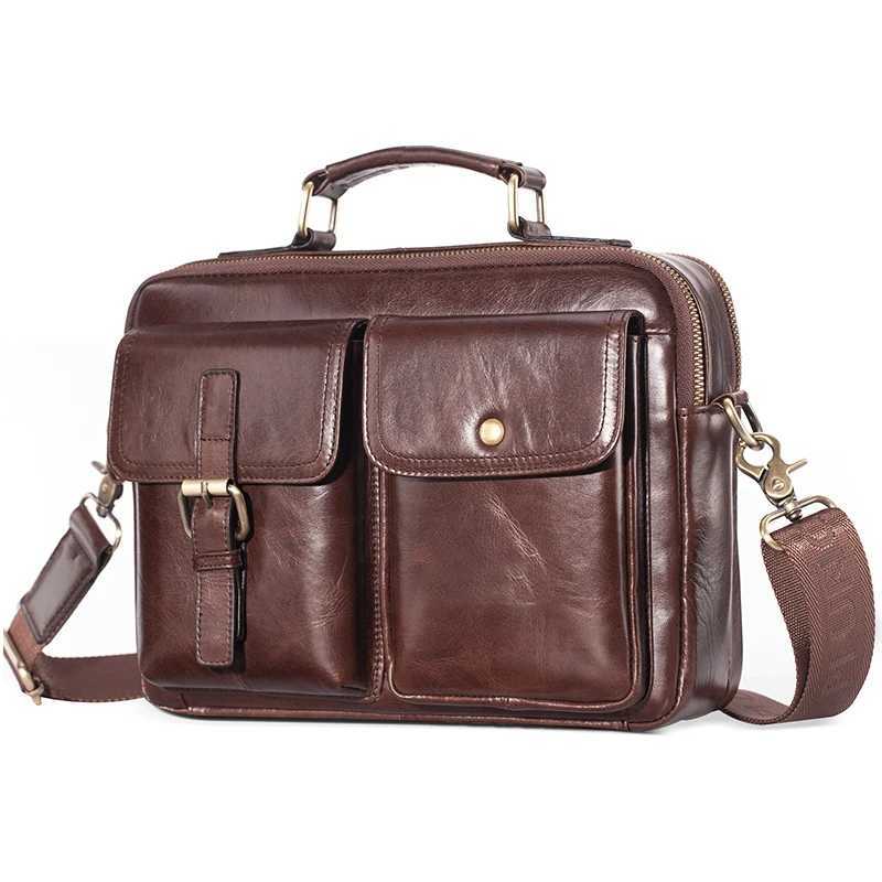 Brand New Cowhide Leather Messenger Bag Men Genuine Leather Handbag Male Travel Pad Shoulder Bag for Men Office Briefcase Totes W250610