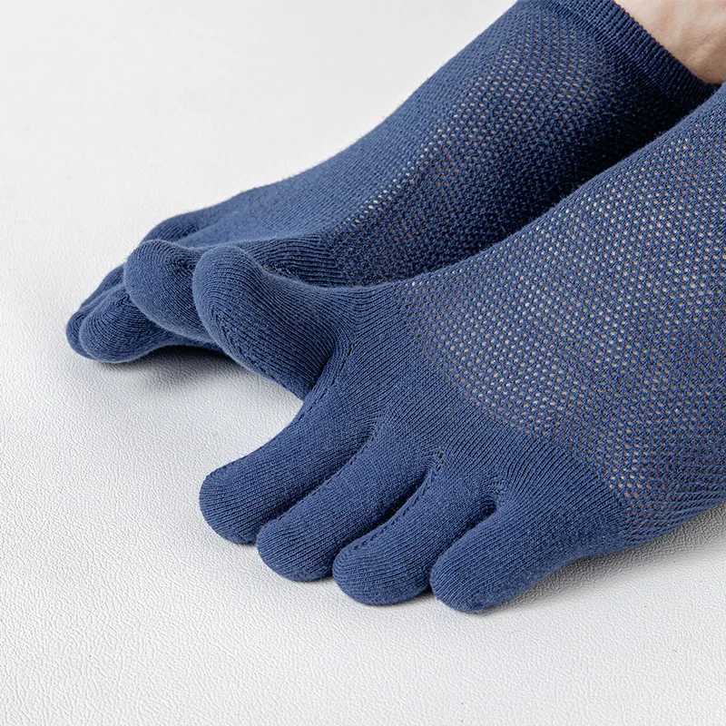 3 Pairs/lot Mens Socks Fashion Casual Soft Breathable Finger Boat Sock High Quality Mesh Casual Socks for Men Sweat-absorbing Z250610