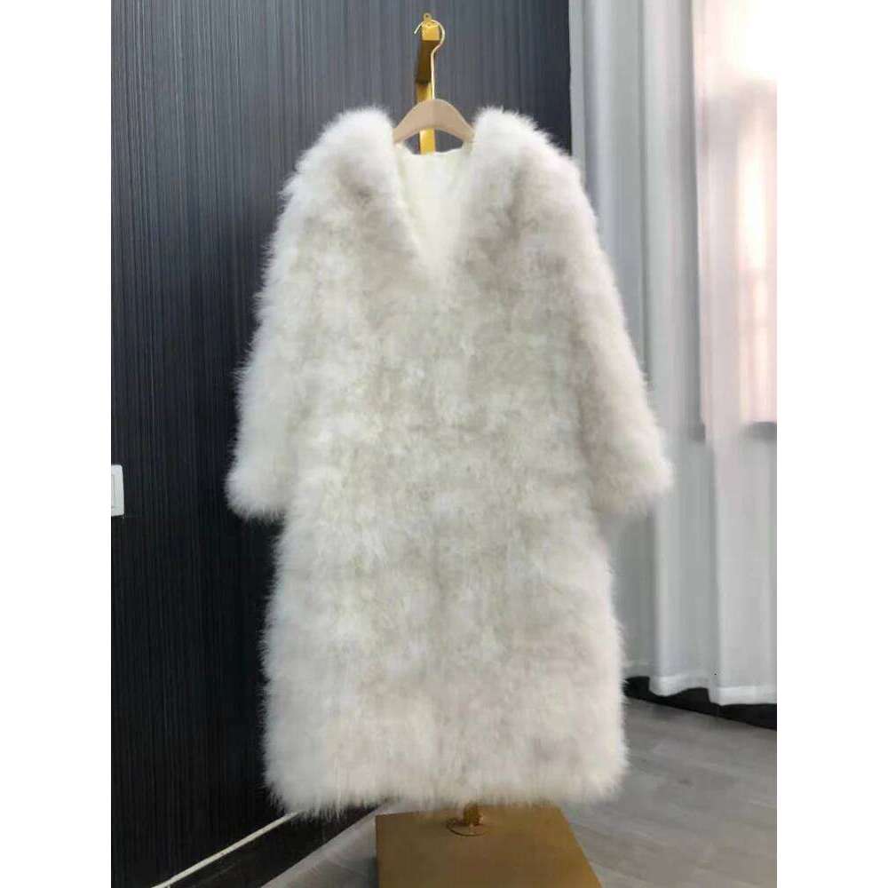 Length With Cap Fluffy Feather Marabou Jacket Winter Womens Clothing Outerwear Warm Coat Eveningwear Wife's Gift Turkey Feather