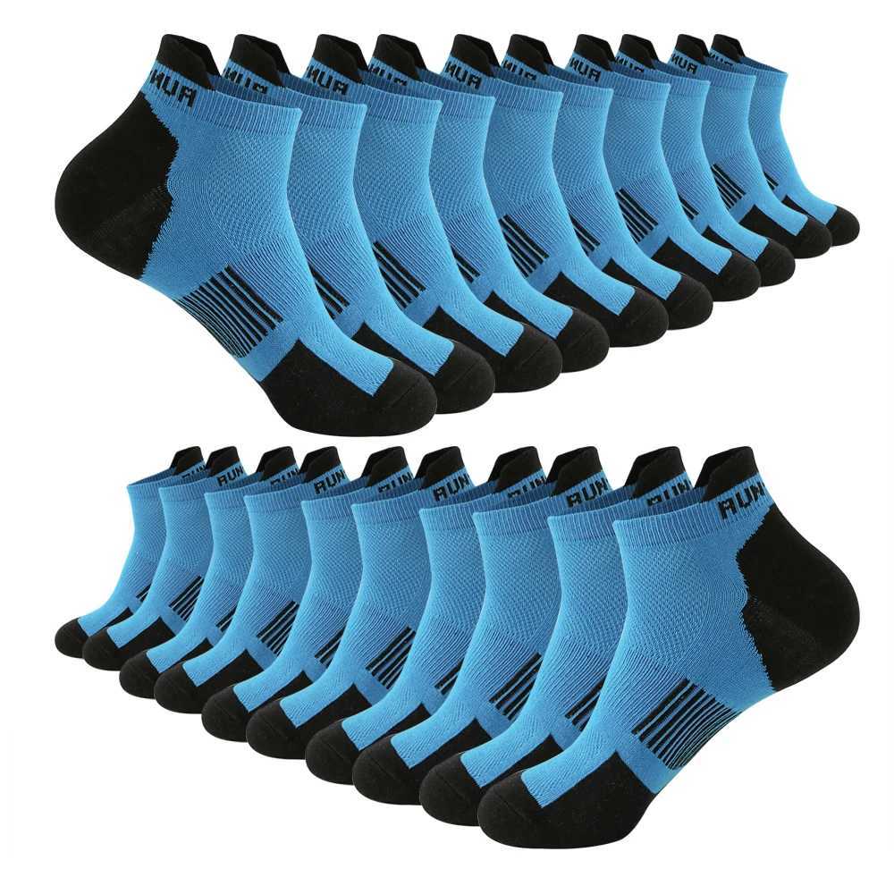 10 Pairs Colorful Mens Sports Short Socks Absorb sweat Breathable Mens Summer Mesh Thin Casual Ankle Socks For Man Sox Gift Z250610