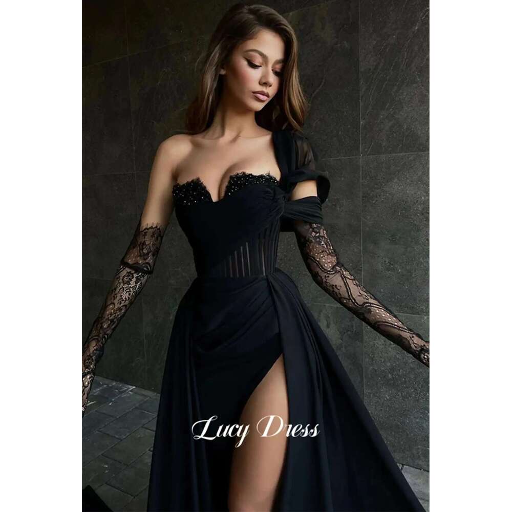 Lucy Luxurious Evening Dress Bead Embroidery Decoration Dresses for Prom Long Wedding Party Sharon Happy 2024 New Customized