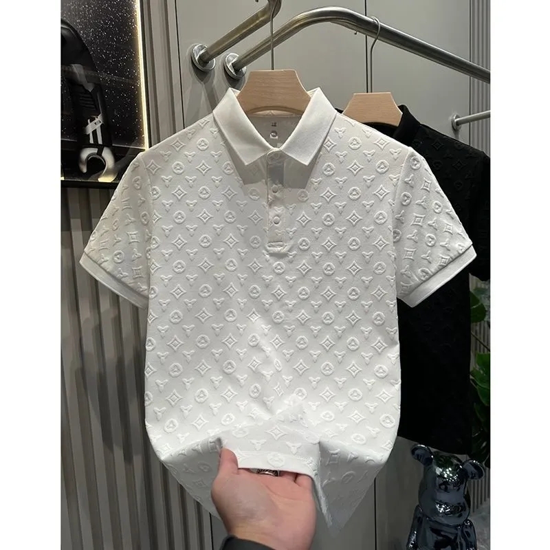 High Quality Men's Polos Classic T-Shirts Short Sleeved 2025 Summer Cotton Embroidery Luxury T Shirt New Designer Polo Shirt High Street Asian size M-4XL
