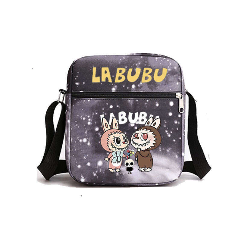 New Labubu Student Backpack Boys and Girls Children's Shoulder Crossbody Box Lunch Bag