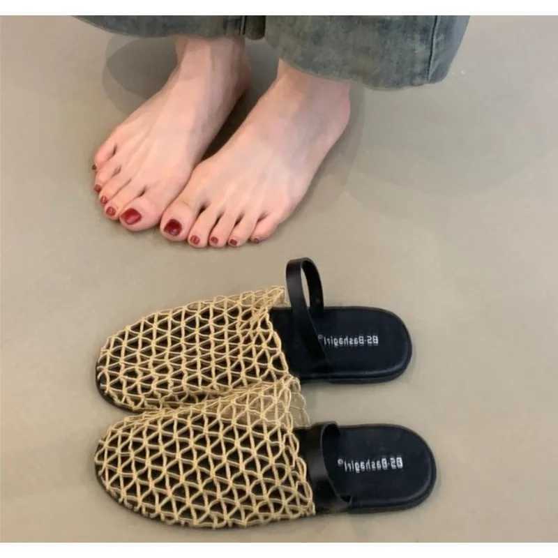 New Mes Women Flats Summer Luxury Sandals Designer Rome Leisure Round Toe Slingback Loafers Outdoor Dress Beach Shoes XJ250610