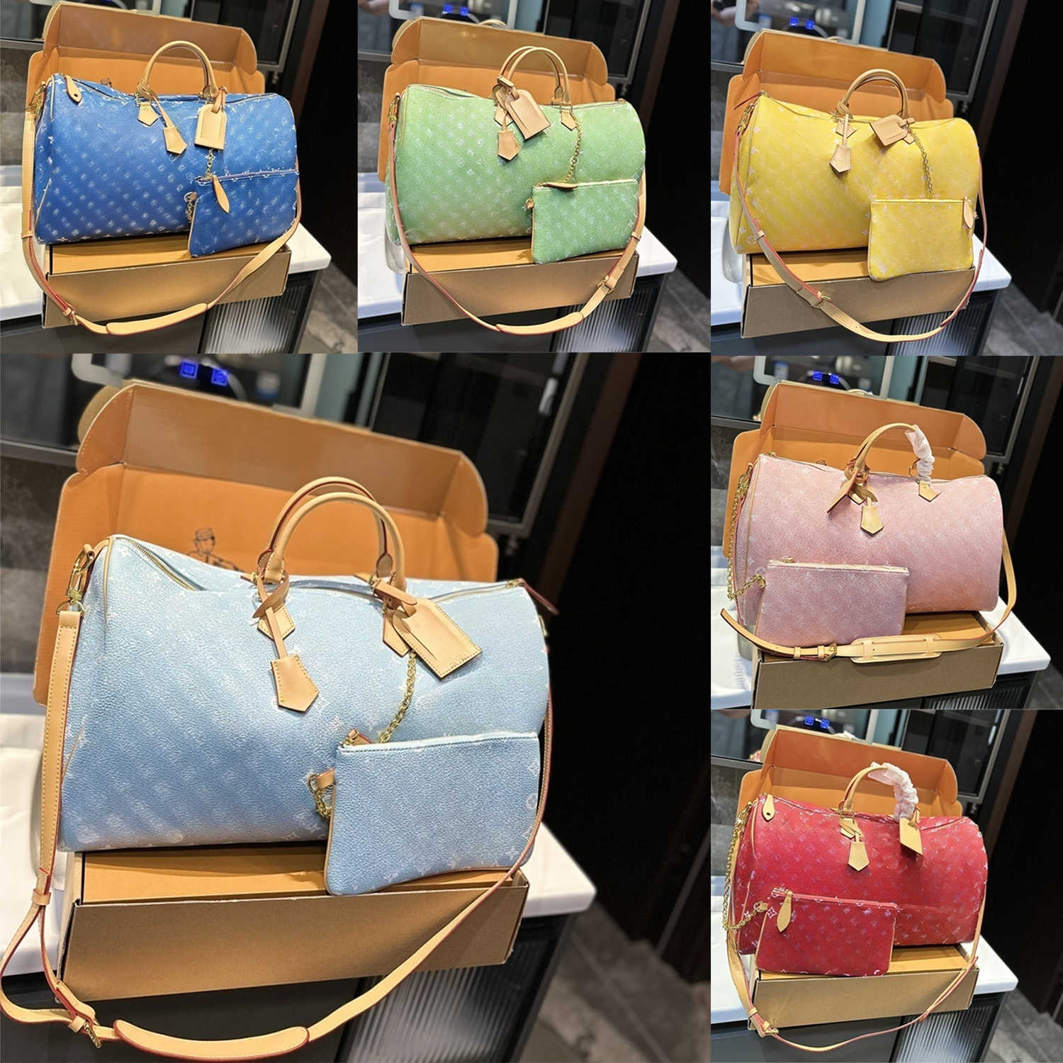 Duffel Bags 2025 designer duffle bag Men women fashion travel bag Large capacity Zipper open and close coated canvas leather hand bill shoulder crossbody travel bags