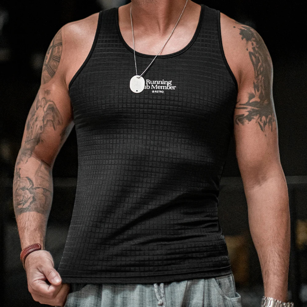 Maden Casual Breathable Black Sleeveless Vest Men Summer QuickDry Running Top CoolTouch Loose Tank Versatile Undershirt 250609