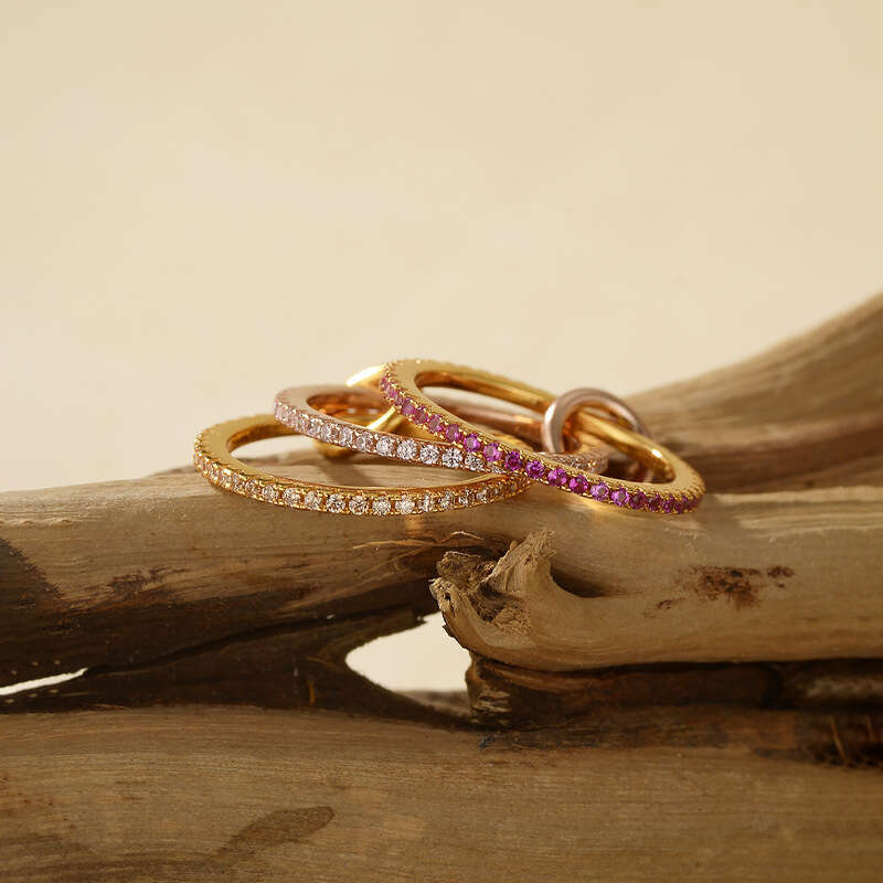 Chic Silver Adorned with Shimmering Diamonds: A Stylish Trifold Engagement Accessory for Her