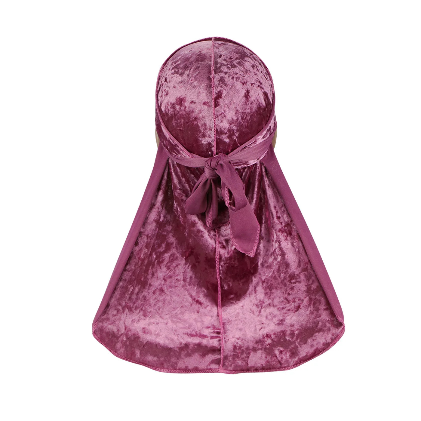 Unisex Diamond Velvet Durag Bandana For Men Long Tail Headwrap Wave Cap Stretch Mens Doo Rag Turban Hat Hip-hop Headwear Caps 250609