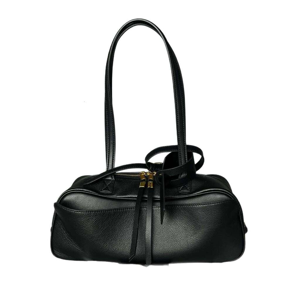 New Bowling Relaxed Feel Top Layer Cowhide Soft Large Capacity Shoulder Underarm Bag