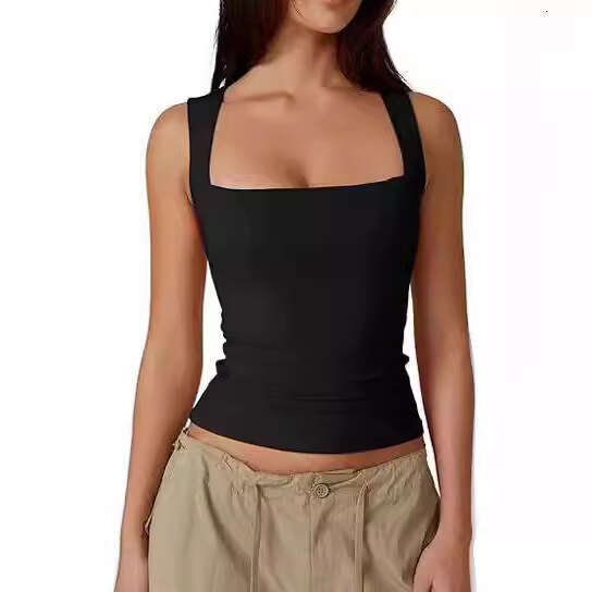 Inner Layer Sexy Fashion Camisole Autumn Square Neck Top Milk Silk Women's Clothing B5