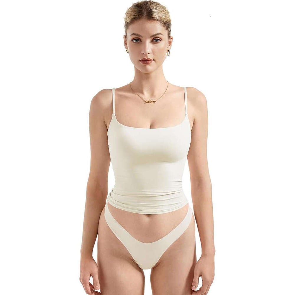 Summer Spaghetti Strap Vest Sexy Sleeveless Black Two-Piece Jumpsuit Top Milk Silk Women's Clothing B5