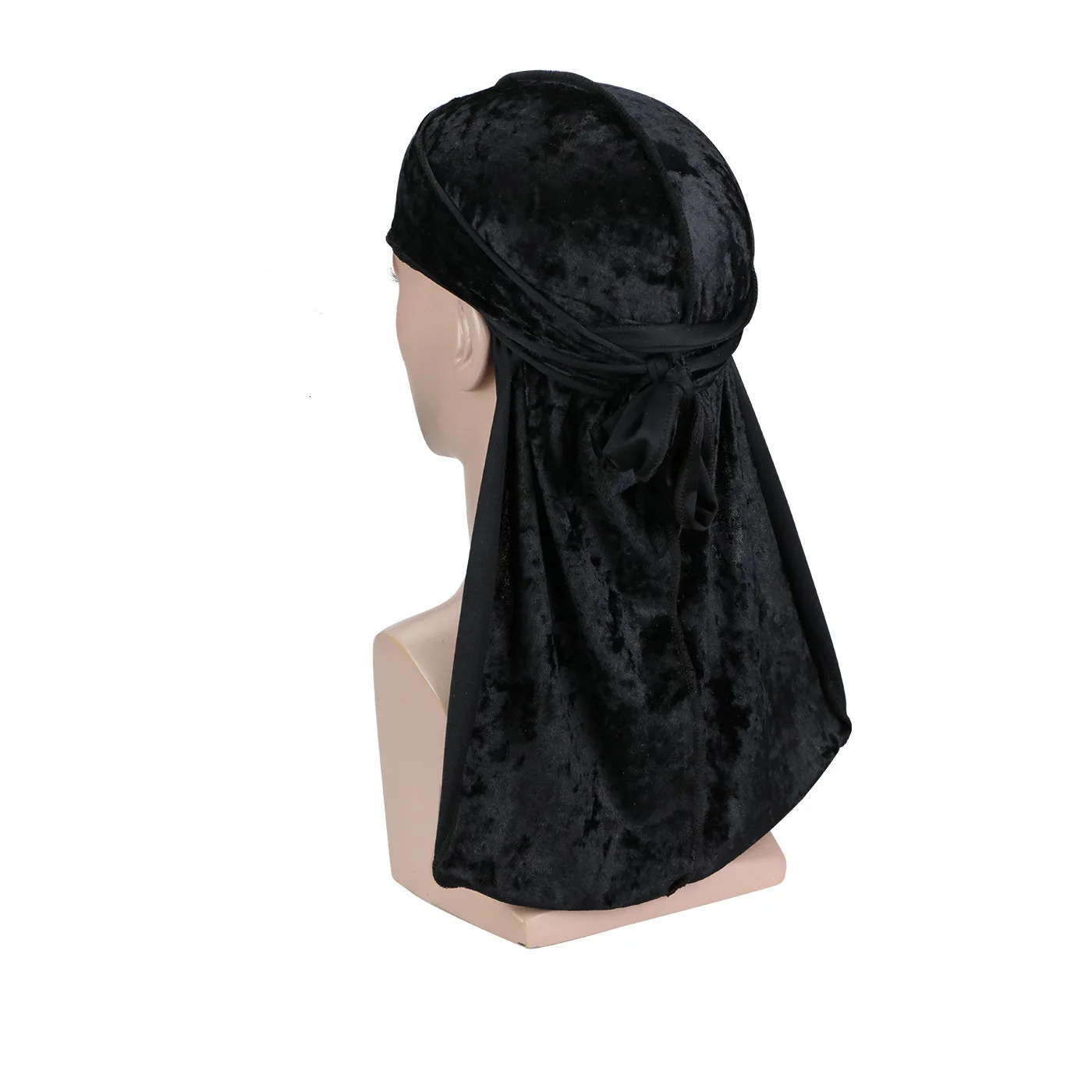 Unisex Diamond Velvet Durag Bandana For Men Long Tail Headwrap Wave Cap Stretch Mens Doo Rag Turban Hat Hip-hop Headwear Caps 250609