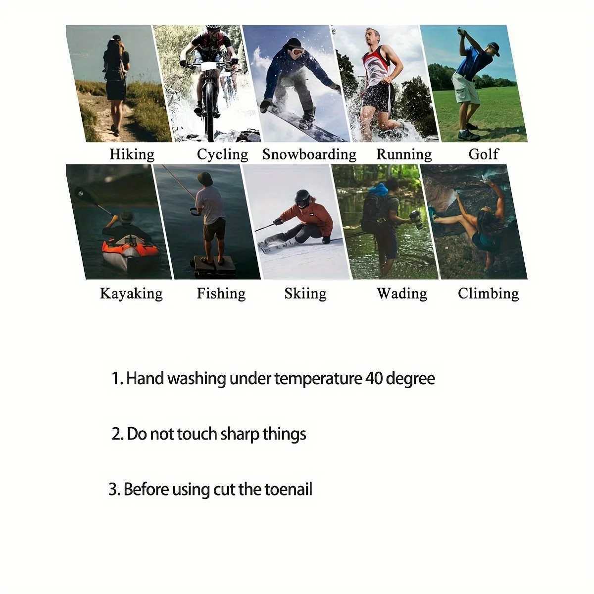 Waterproof Socks Outdoor Sports Hiking Wading Camping Trekking Winter Skiing Sock Warm Breathable Waterproof Socks Z250610