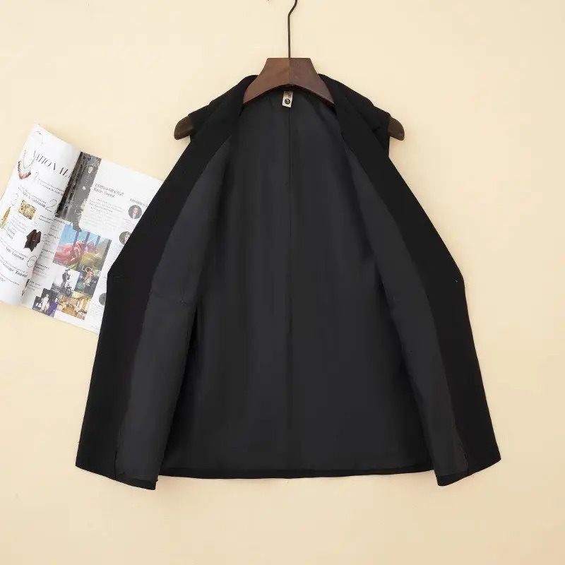 Spring And Summer Oversized Loose HighEnd Striped Vest Sleeveless Blazer Slim Fit Womens Jacket G1010 250610