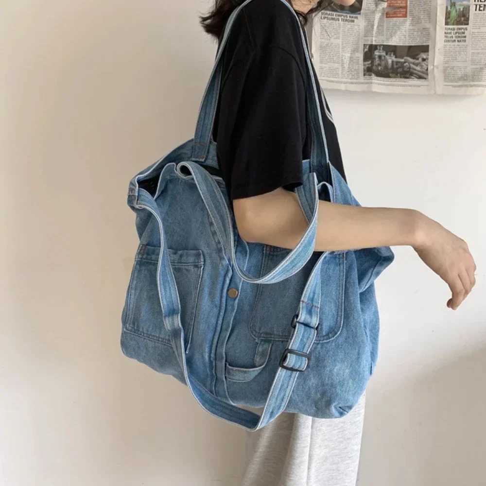Denim Shoulder Bags for Women Casual Jeans Bags Designer Tote Crossbody Luxury Handbags Denim Shopping Bag Bolsos Para Mujer 2024 XJ250610