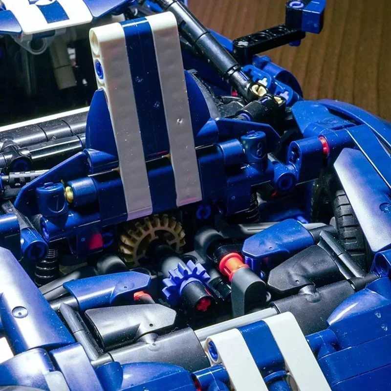 New 1466Pcs Technical 42154 Building Blocks Blue GT Race Car Assembly MOC Model Set Vehicle DIY Assembly Toy Adult Birthday Gift Z250611