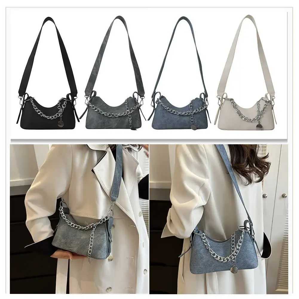 Women Chain Hobo PU Shoulder Bag Fashion Underarm Bag Crossbody Handbag XJ250610
